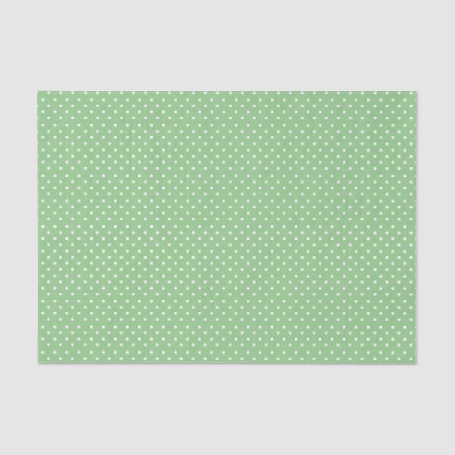 Green Polka Dot Muster Seidenpapier (Vorderseite)