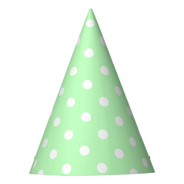 Green Polka Dot Partyhütchen (Vorderseite)
