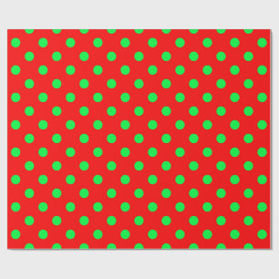 Green Polka Dots Design Geschenkpapier