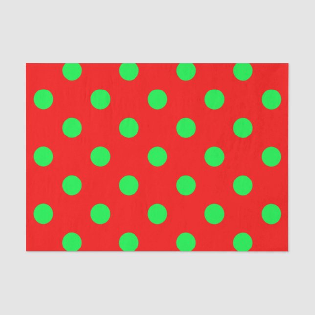 Green Polka Dots Design Seidenpapier (Vorderseite)