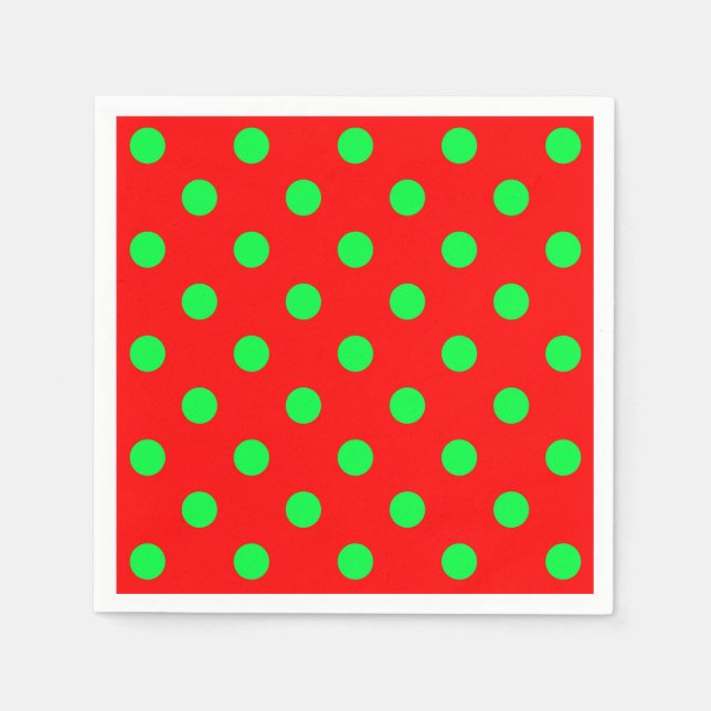 Green Polka Dots Design Serviette (Vorderseite)