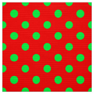 Green Polka Dots Design Stoff