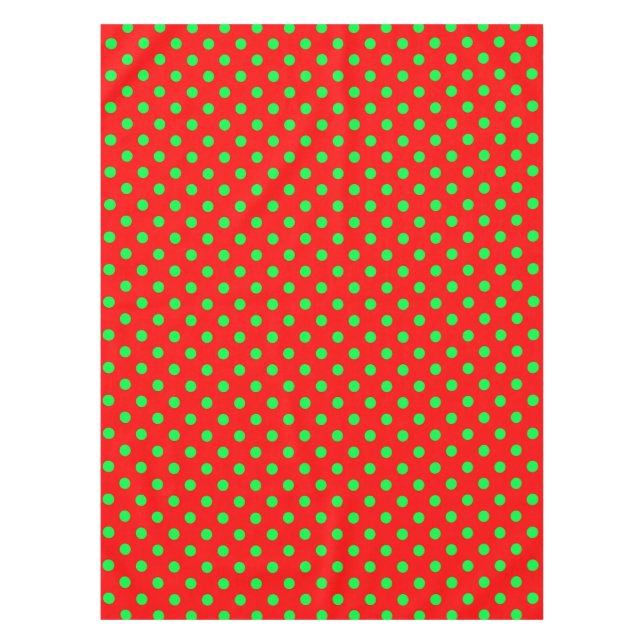 Green Polka Dots Design Tischdecke (Vorderseite)