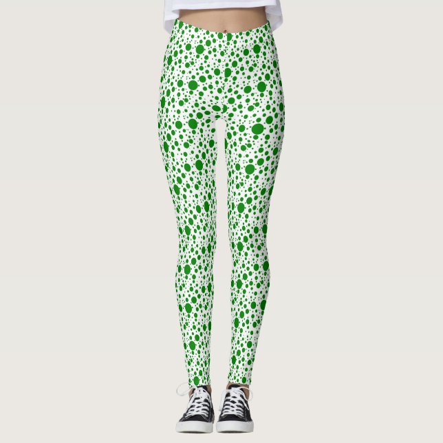 Green Polka Dots Leggings (Vorderseite)