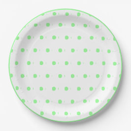 Green Polka Dots Pappteller