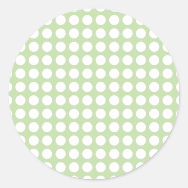 Green Polka Dots Sticker (Vorderseite)