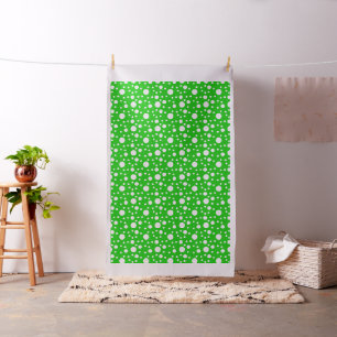 Green Polka Dots Stoff