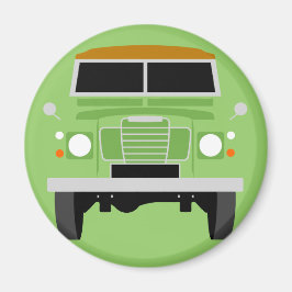 Green Pop Art Classic MK3 Land Rover Magnet