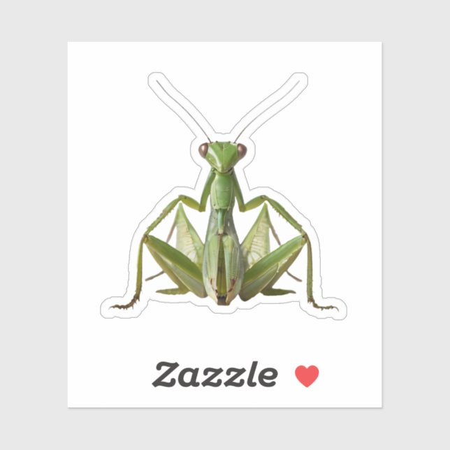 Green Praying Mantis Aufkleber (Blatt)