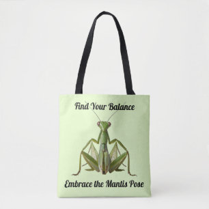 Green Praying Mantis Personalisiert Yoga Tasche