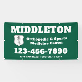 Green Promotional Business Banner with Logo
