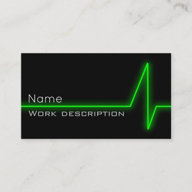 Green Pulse Business Card Visitenkarte (Vorderseite)