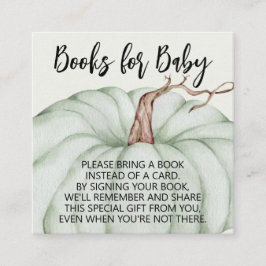 Green Pumpkin Baby Shooter Books for Baby Begleitkarte