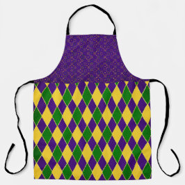 GREEN PURPLE GOLD MARDI GRAS PATTERNS SCHÜRZE