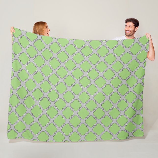 Green Quatrefoil Fleecedecke (Beispiel)
