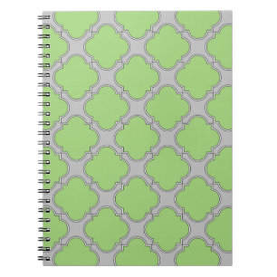 Green Quatrefoil Notizblock