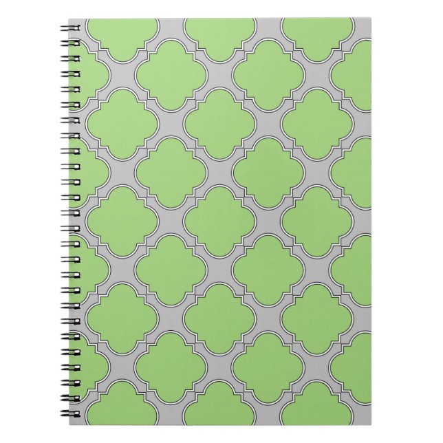 Green Quatrefoil Notizblock (Vorderseite)