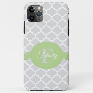 Green Quatrefoil Personalisiert Case-Mate iPhone Hülle