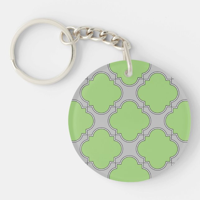 Green Quatrefoil Schlüsselanhänger (Vorderseite)