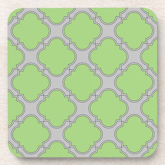 Green Quatrefoil Untersetzer (Vorderseite)