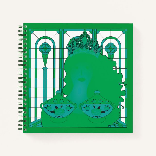 Green Queen-Notebook Notizbuch (Vorderseite)