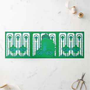 Green Queen Trifold Card Dreifach Gefaltete Karte