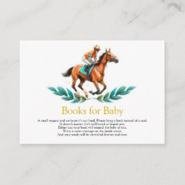 Green Race Shower Book for Baby Card Begleitkarte