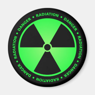 Green Radiation Warning Magnet