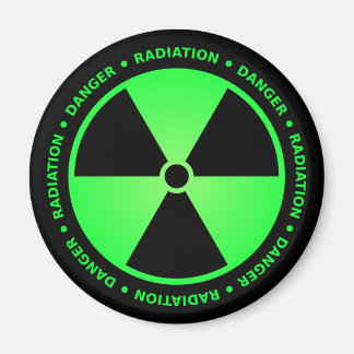 Green Radiation Warning Magnet