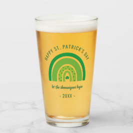 Green Rainbow Irish Kleeblatt Happy St Patricks Da Glas