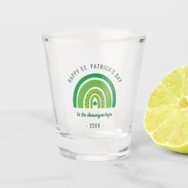 Green Rainbow Irish Kleeblatt Happy St Patricks Da Schnapsglas