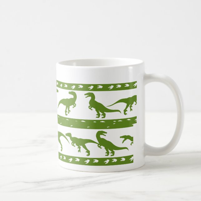 Green Raptor Muster Kaffeetasse (Rechts)