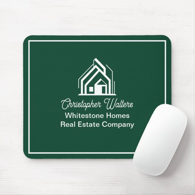 Green Real Estate Company Personalized Realtor Mousepad (Mit Mouse)