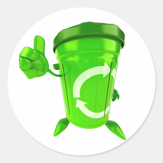 Green Recycelnd Bin Stickers (Vorderseite)