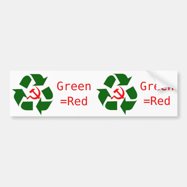 Green=Red Autoaufkleber (Vorne)