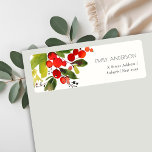 GREEN RED BERRIES WATERCOLOR CHRISTMAS ADRESSE<br><div class="desc">Für weitere Anpassungen oder andere passende Artikel kontaktieren Sie mich bitte unter yellowfebstudio@gmail.com</div>