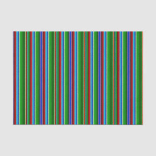Green Red Blue Mexican Sarape Seidenpapier