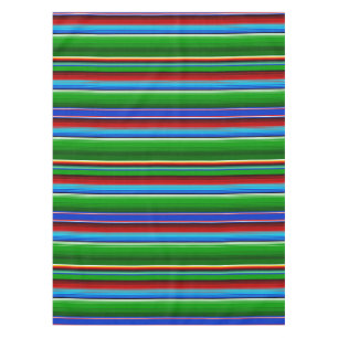 Green Red Blue Mexican Sarape Tischdecke