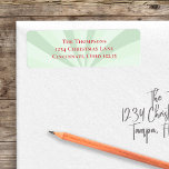 Green Red Christmas Striping Muster Custom<br><div class="desc">Fügen Sie Ihren Weihnachtskarten eine festliche Touch mit diesem Weihnachtsadressenlabel hinzu! Mit einem niedlichen, skurrilen und unterhaltsamen Design mit einem einzigartigen Streifenmuster in Rot und Grün kombiniert dieses Label Retro und moderne Typografie für ein stilvolles Aussehen. Seine einfache, minimalistische Ästhetik macht es perfekt für alle Ihre Ferien-Mailing-Labels. Jetzt kaufen, um...</div>