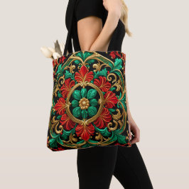 Green Red Decoration Weihnachtsfeiertag Tote Tasch Tasche