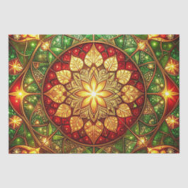 Green Red Decorative Holiday Tissue Paper Seidenpapier