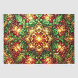 Green Red Decorative Holiday Tissue Paper Seidenpapier