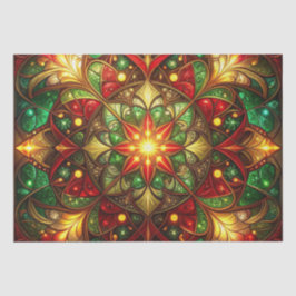 Green Red Decorative Holiday Tissue Paper Seidenpapier
