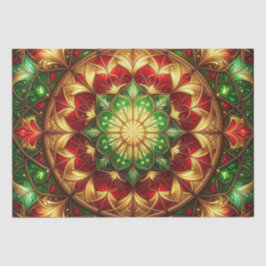 Green Red Decorative Holiday Tissue Paper Seidenpapier