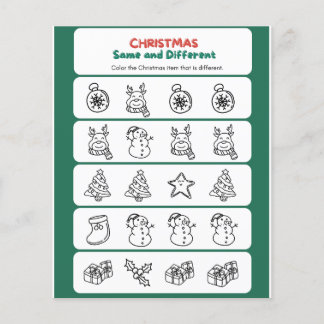 Green Red Fun Weihnachten gleich und anders Flyer