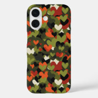 Green Red Heart Pattern