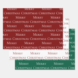 Green Red Merry Weihnachtsangebot Geschenkpapier Set