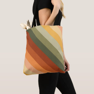 GREEN RED ORANGE YELLOW DIAGONAL STRIPES TASCHE