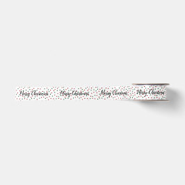 Green Red Polka Dots Frohe Weihnachten Satinband