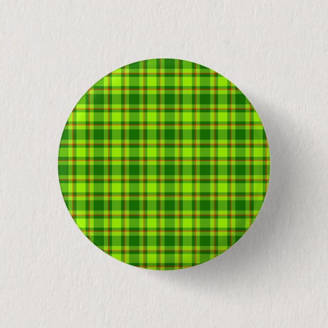 Green Red Tartan Checkered Kariert Pattern-55788 Button (Vorderseite)
